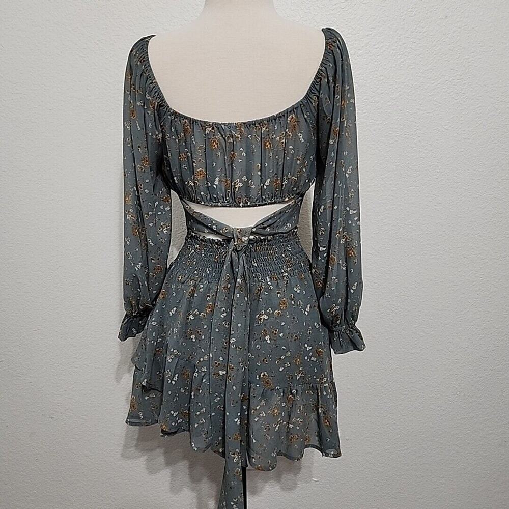 Altard State S XS Blue Floral Babydoll Top Skirt Fairy Festival Sexy Bloomcore - Picture 4 of 16